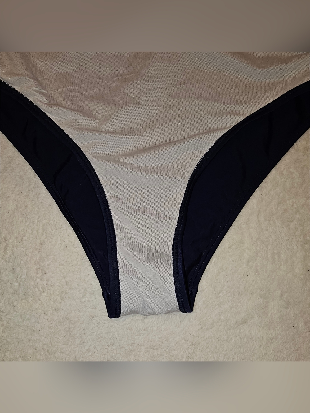 Navy Ruched One-Piece Swimsuit - Picture 6 of 8